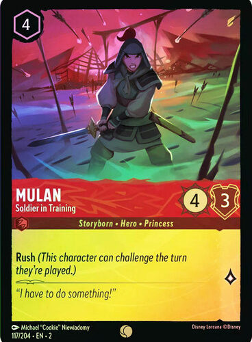 Mulan - Soldier in Training Rise of the Floodborn 173/204 Foil