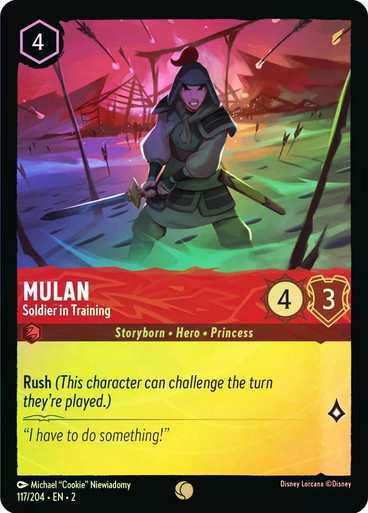mulan-soldier-in-training__09392 Mulan - Soldier in Training Rise of the Floodborn 173/204 Foil