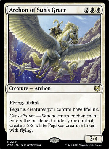 Archon of Sun's Grace Wilds of Eldraine Commander
