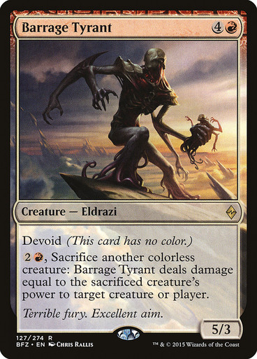 BarrageTyrant__82108 Barrage Tyrant Battle for Zendikar 127