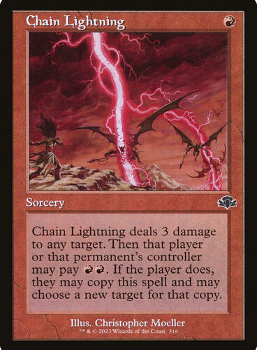 Chain Lightning (Retro Frame) Dominaria Remastered - Retro Frame