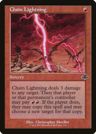 ChainLightning316__44074 Chain Lightning (Retro Frame) Dominaria Remastered - Retro Frame