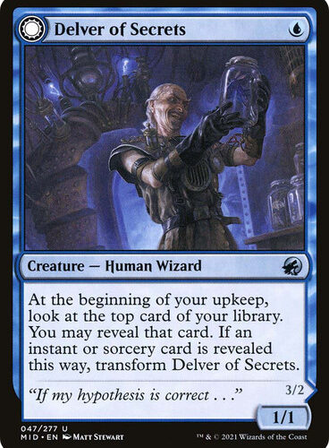 Delver of Secrets // Insectile Aberration Innistrad: Midnight Hunt