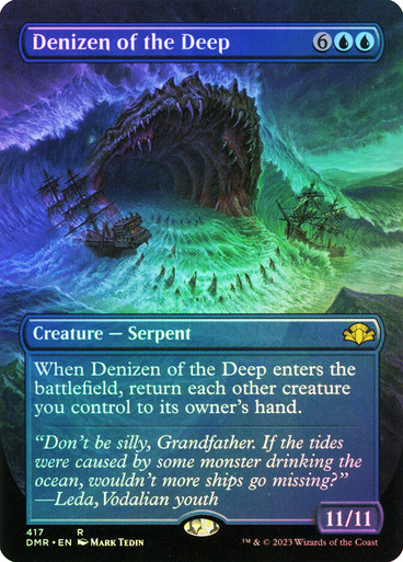 DenizenOfTheDeep417__90136 Denizen of the Deep (Borderless) Dominaria Remastered - Borderless