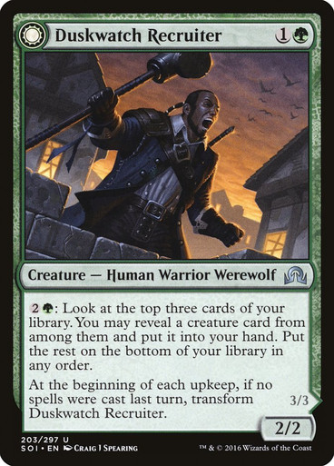 DuskwatchRecruiter__88296 Duskwatch Recruiter // Krallenhorde Howler Shadows over Innistrad