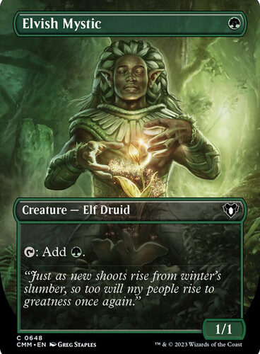 Elvish Mystic (Borderless) Commander Masters - Variants
