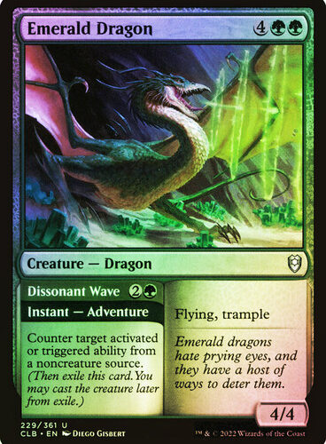 Emerald Dragon // Dissonant Wave Commander Legends: Battle for Baldur's Gate