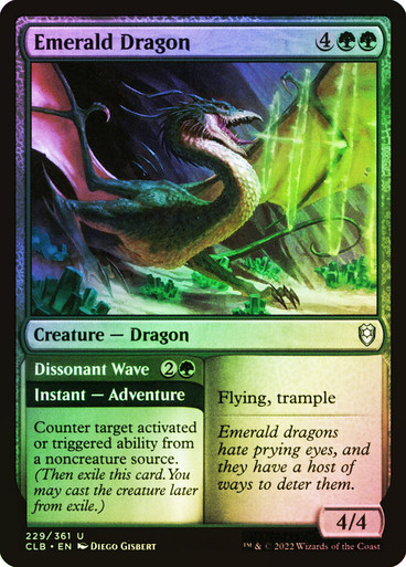 EmeraldDragon__80612 Emerald Dragon // Dissonant Wave Commander Legends: Battle for Baldur's Gate