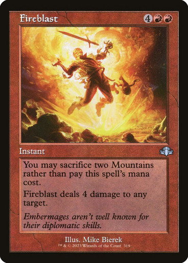 Fireblast319__42438 Fireblast (Retro Frame) Dominaria Remastered - Retro Frame
