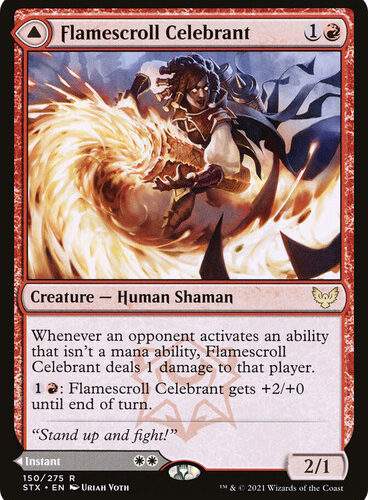 Flamescroll Celebrant // Revel in Silence Strixhaven: School of Mages