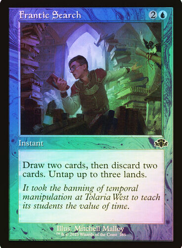 Frantic Search (Retro Frame) Dominaria Remastered - Retro Frame