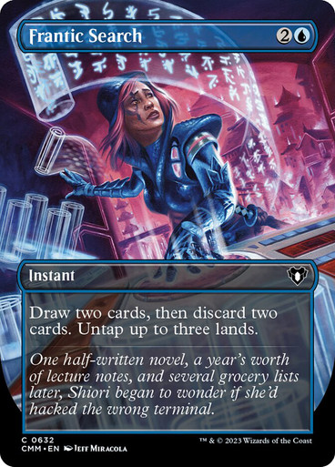 FranticSearch632__79938 Frantic Search (Borderless) Commander Masters - Variants