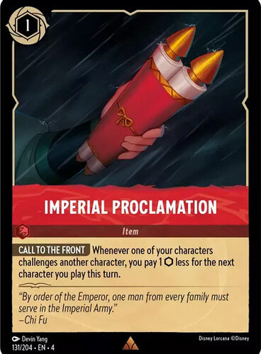 Imperial Proclamation Ursula's Return 131/204