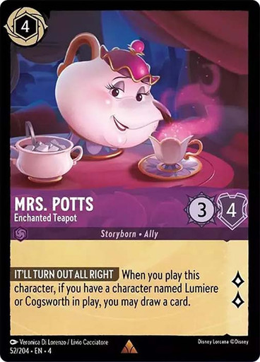 Mrs. Potts - Enchanted Teapot Ursula's Return 52/204