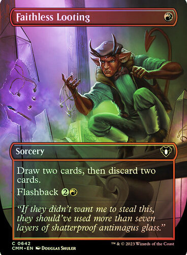 Faithless Looting (Borderless) Commander Masters - Variants