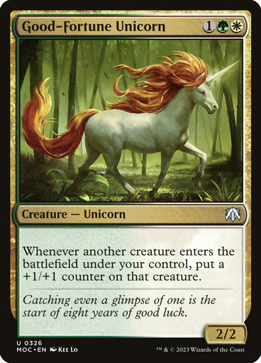 GoodFortuneUnicorn__35903 (1) Good-Fortune Unicorn March of the Machine Commander