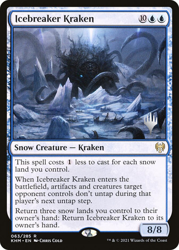 Icebreaker Kraken (Promo Pack) (Kaldheim) Promo: Planeswalker Stamped