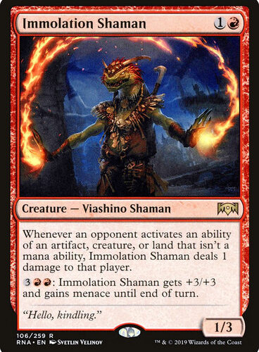 Immolation Shaman Ravnica Allegiance