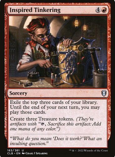 Inspired Tinkering Commander Legends: Battle for Baldur's Gate
