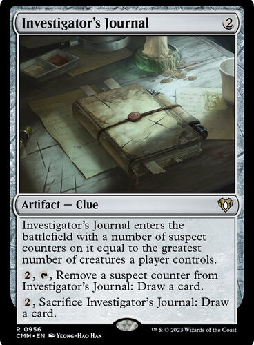 Investigator's Journal Commander Masters