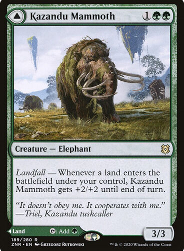 Kazandu Mammoth // Kazandu Valley Zendikar Rising