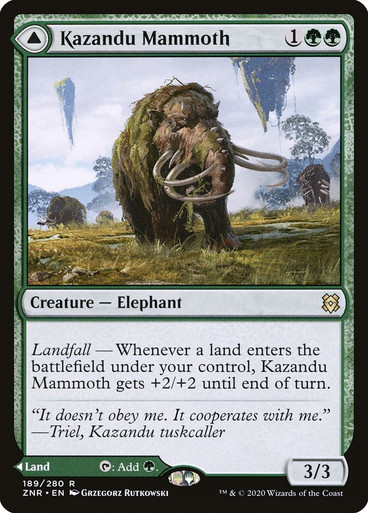 KazanduMammoth__62879 Kazandu Mammoth // Kazandu Valley Zendikar Rising