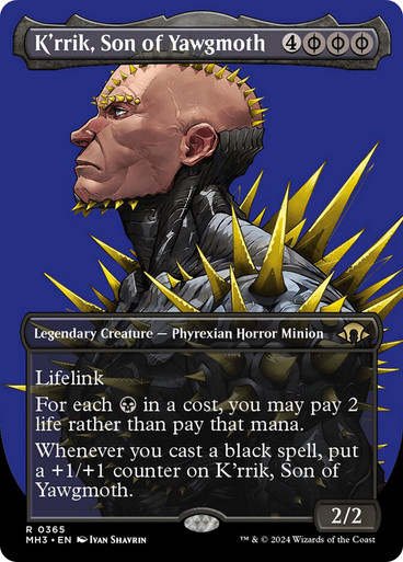 KrrikSonOfYawgmoth365__12697 K'rrik, Son of Yawgmoth (Borderless) Modern Horizons 3 - Variants