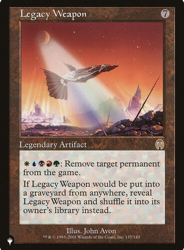 Legacy Weapon Planeswalker Symbol Reprints