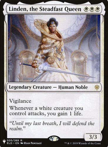 Linden, the Steadfast Queen Planeswalker Symbol Reprints