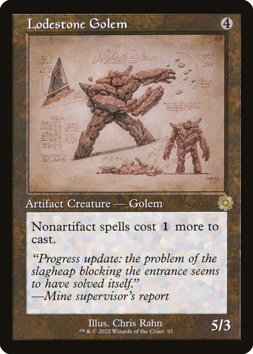 LodestoneGolem092__25544 Lodestone Golem (#092) (Retro Frame) The Brothers' War Retro Artifacts - Schematics