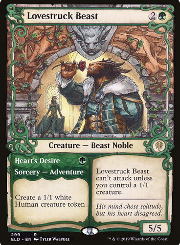 Lovestruck Beast // Heart's Desire (Showcase) Throne of Eldraine - Variants
