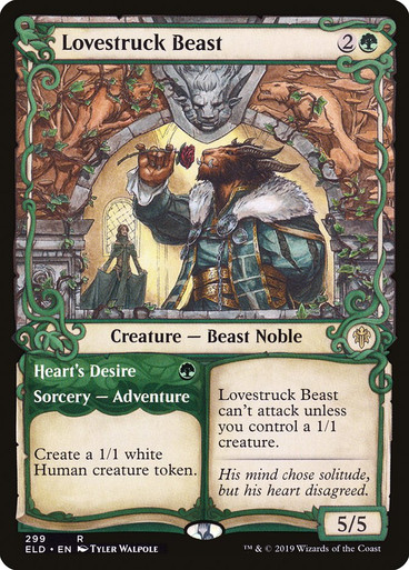 LovestruckBeast__06824 Lovestruck Beast // Heart's Desire (Showcase) Throne of Eldraine - Variants