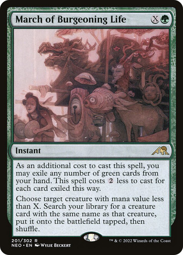 March of Burgeoning Life Kamigawa: Neon Dynasty