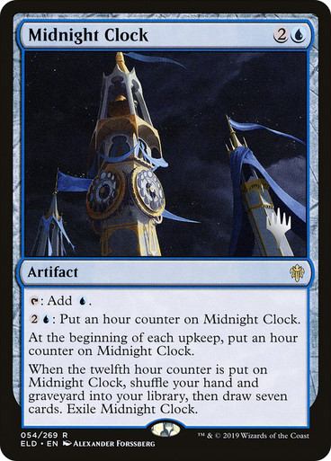 MidnightClock__00835 Midnight Clock (Promo Pack) (Throne of Eldraine) Promo: Planeswalker Stamped