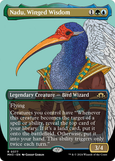 NaduWingedWisdom377__12569 Nadu, Winged Wisdom (Borderless) Modern Horizons 3 - Variants