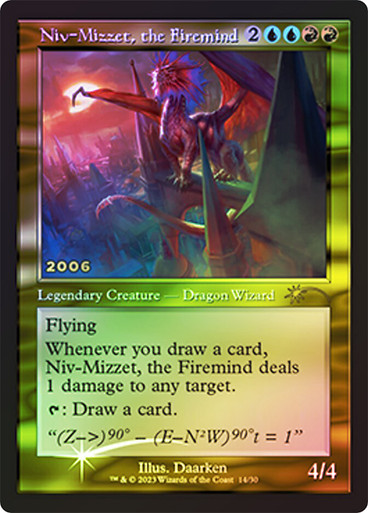 NizzetTheFiremind__19933 Niv-Mizzet, the Firemind (30th Anniversary) Promo: Date Stamped