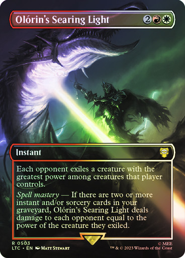 OlorinsSearingLight503__16818 Olorin's Searing Light (Borderless) The Lord of the Rings Commander - Variants