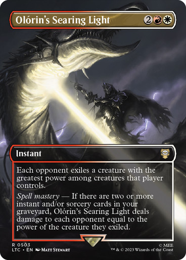 OlorinsSearingLight503__18286 Olorin's Searing Light (Borderless) The Lord of the Rings Commander - Variants English