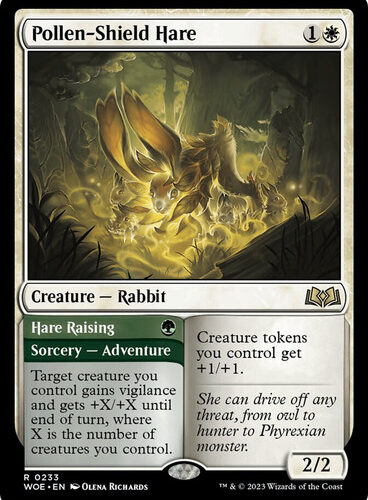 Pollen-Shield Hare // Hare Raising Wilds of Eldraine