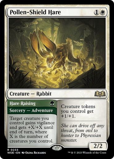 PollenShieldHare__56667 (1) Pollen-Shield Hare // Hare Raising Wilds of Eldraine