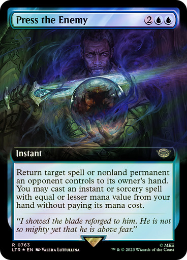 PressTheEnemy763__88488 Press the Enemy (Extended Art) (Surge Foil) The Lord of the Rings - Alternate Foil