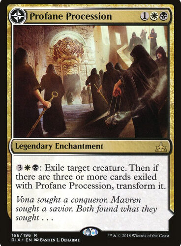 Profane Procession // Tomb of the Dusk Rose Rivals of Ixalan