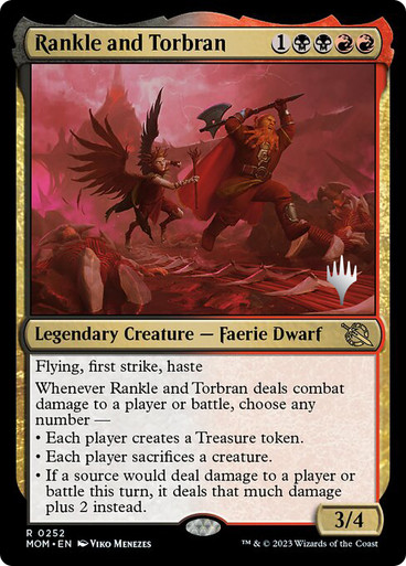 Rankle and Torbran (Promo Pack) (March of the Machine) Promo: Planeswalker Stamped