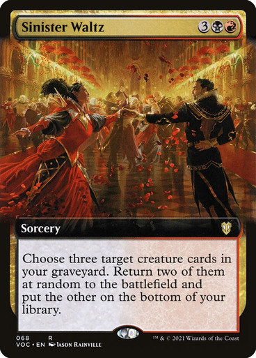 SinisterWaltz068__61889 Sinister Waltz (Extended Art) Innistrad: Crimson Vow Commander - Variants