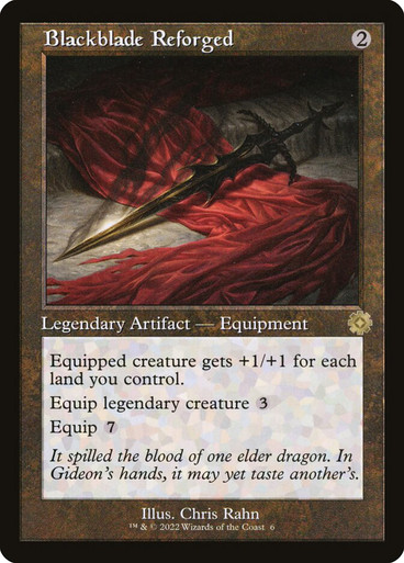 Blackblade Reforged (#006) (Retro Frame) The Brothers' War Retro Artifacts
