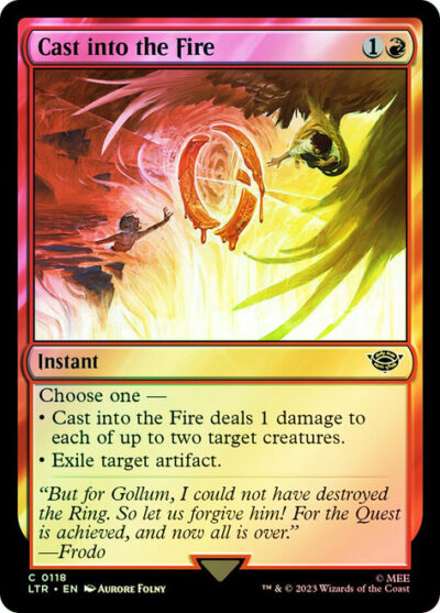 CastIntoTheFire__25781 Cast into the Fire The Lord of the Rings (Foil)