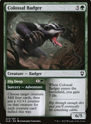 Colossal Badger // Dig Deep Commander Legends: Baldur's Gate