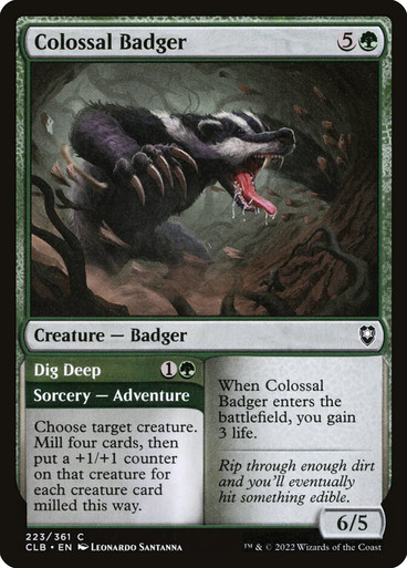 Colossal Badger // Dig Deep Commander Legends: Baldur's Gate