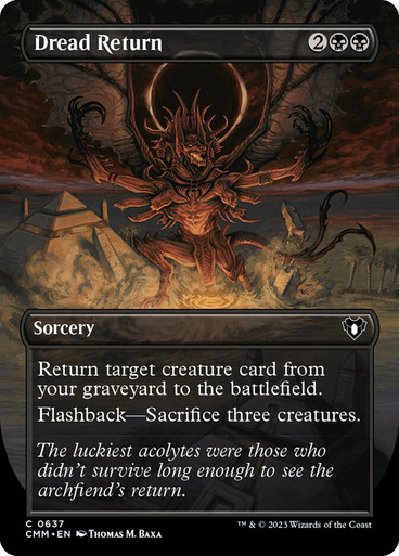 DreadReturn637__43567 Dread Return (Borderless) Commander Masters - Variants