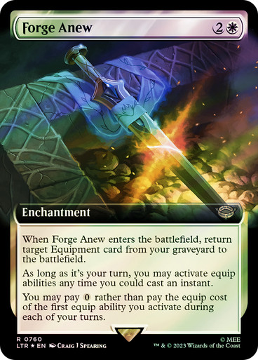 ForgeAnew760__07111 Forge Anew (Extended Art) (Surge Foil) The Lord of the Rings - Alternate Foil